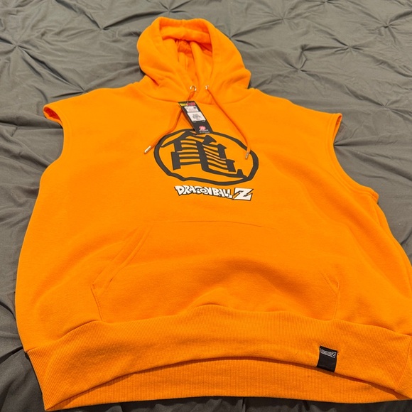 Dragon Ball Z Orange Sleeveless Hoodie - Picture 1 of 5
